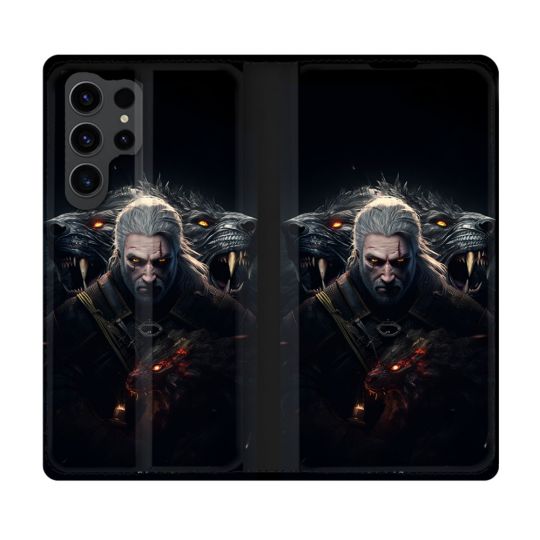 Housse Cuir Portefeuille Pour Samsung Galaxy S23 Ultra The Witcher