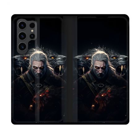 Housse Cuir Portefeuille Pour Samsung Galaxy S23 Ultra The Witcher