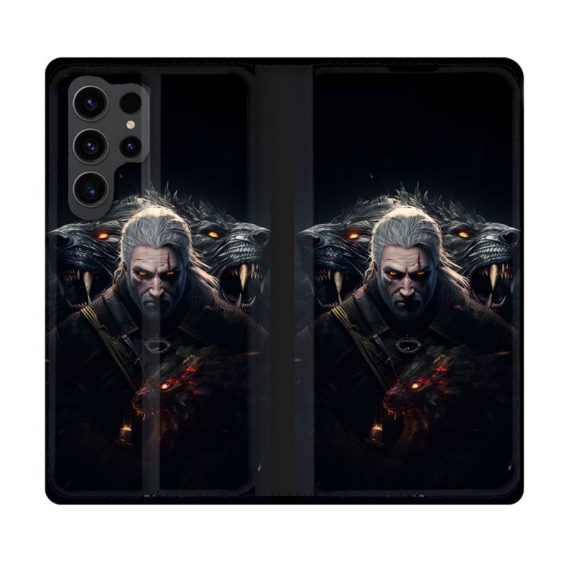 Housse Cuir Portefeuille Pour Samsung Galaxy S23 Ultra The Witcher
