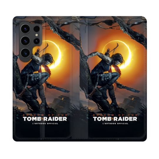 Housse Cuir Portefeuille Pour Samsung Galaxy S23 Ultra Tomb Raider