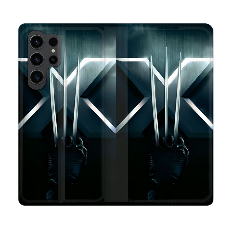 Housse Cuir Portefeuille Pour Samsung Galaxy S23 Ultra Xmen