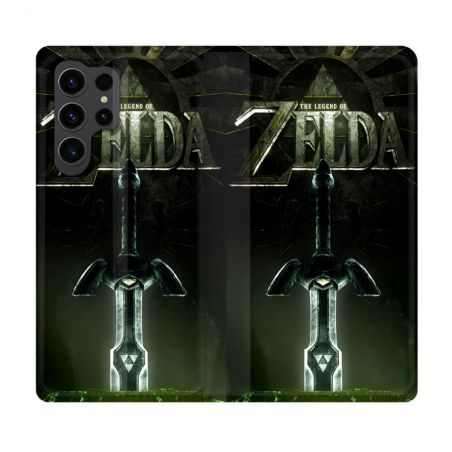 Housse Cuir Portefeuille Pour Samsung Galaxy S23 Ultra Zelda