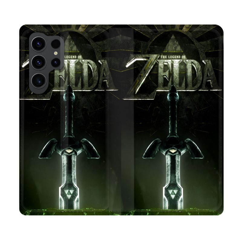 Housse Cuir Portefeuille Pour Samsung Galaxy S23 Ultra Zelda