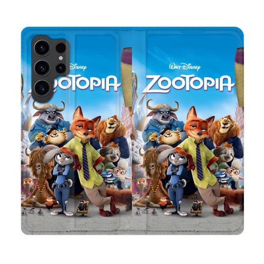 Housse Cuir Portefeuille Pour Samsung Galaxy S23 Ultra Zootopia