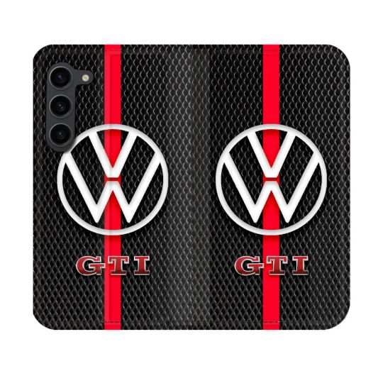 Housse Cuir Portefeuille Pour Samsung Galaxy S23 Volkwagen Line