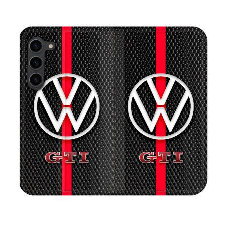 Housse Cuir Portefeuille Pour Samsung Galaxy S23 Volkwagen Line