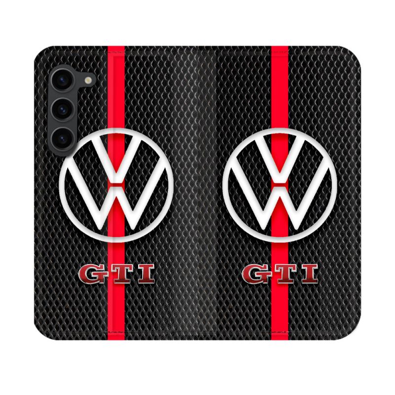 Housse Cuir Portefeuille Pour Samsung Galaxy S23 Volkwagen Line