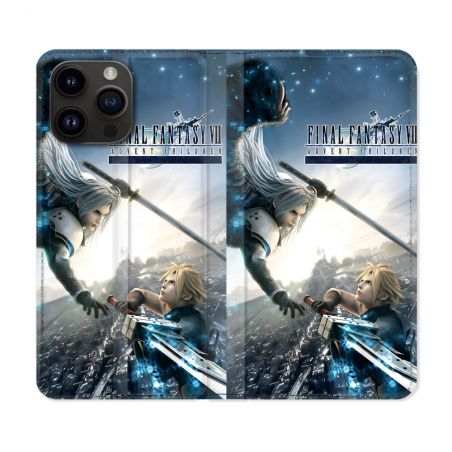 Housse Cuir Portefeuille Pour Iphone 15 Pro Plus Final Fantaisy