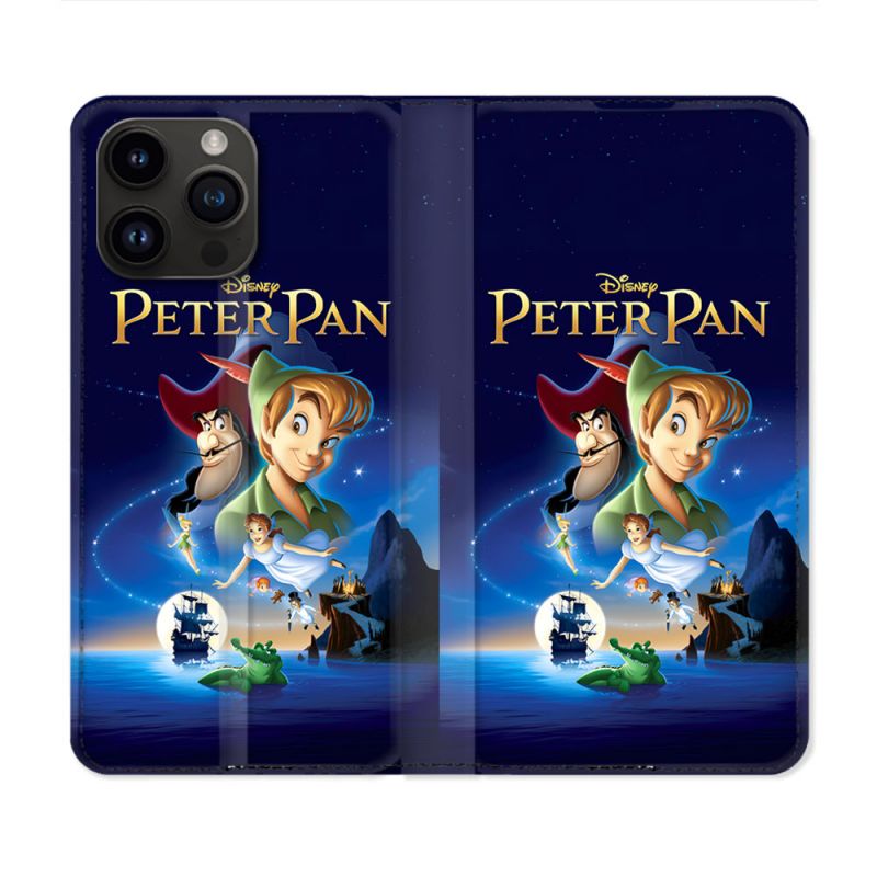 Housse Cuir Portefeuille Pour Iphone 15 Pro Plus Peter Pan Affiche