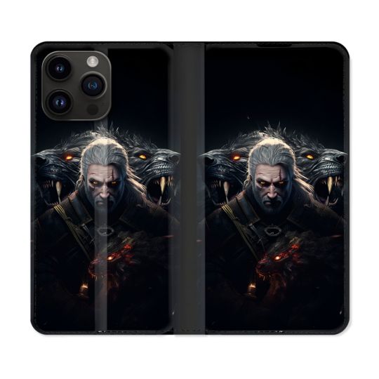 Housse Cuir Portefeuille Pour Iphone 15 Pro Plus The Witcher