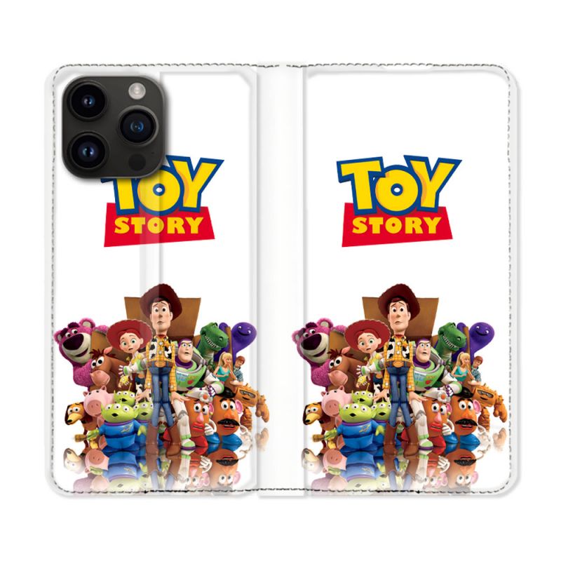 Housse Cuir Portefeuille Pour Iphone 15 Pro Plus Toy Story