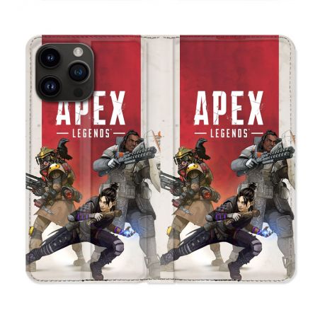 Housse Cuir Portefeuille Pour Iphone 15 Pro (6.1) Apex