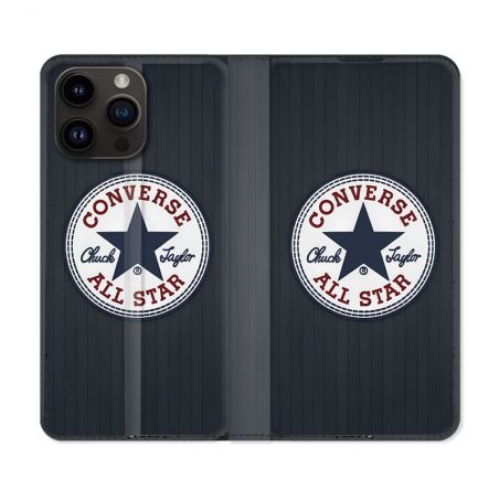 Housse Cuir Portefeuille Pour Iphone 15 Pro (6.1) Converse