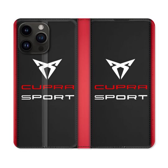 Housse Cuir Portefeuille Pour Iphone 15 Pro (6.1) Cupra