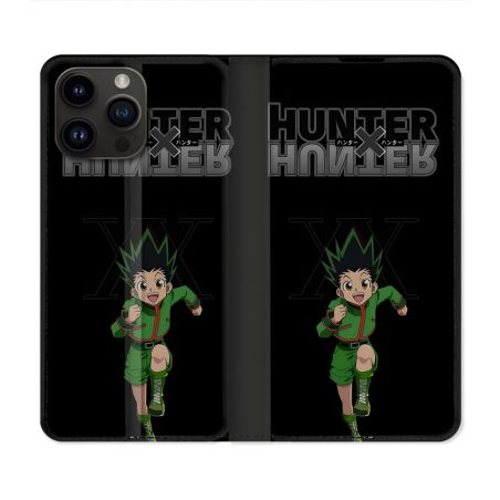Housse Cuir Portefeuille Pour Iphone 15 Pro (6.1) Manga Hunter X Hunter Gon