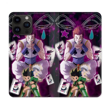 Housse Cuir Portefeuille Pour Iphone 15 Pro (6.1) Manga Hunter X Hunter Hisoka