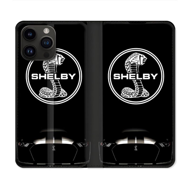 Housse Cuir Portefeuille Pour Iphone 15 Pro (6.1) Shelby