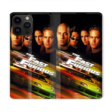 Housse Cuir Portefeuille Pour Iphone 15 Pro (6.1) The Fast And Furious