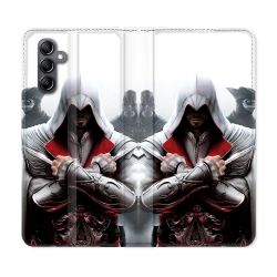 Housse Cuir Portefeuille Pour Samsung Galaxy S24 Assassin Creed Mask