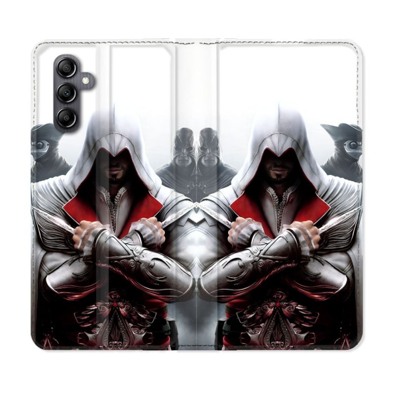 Housse Cuir Portefeuille Pour Samsung Galaxy S24 Assassin Creed Mask
