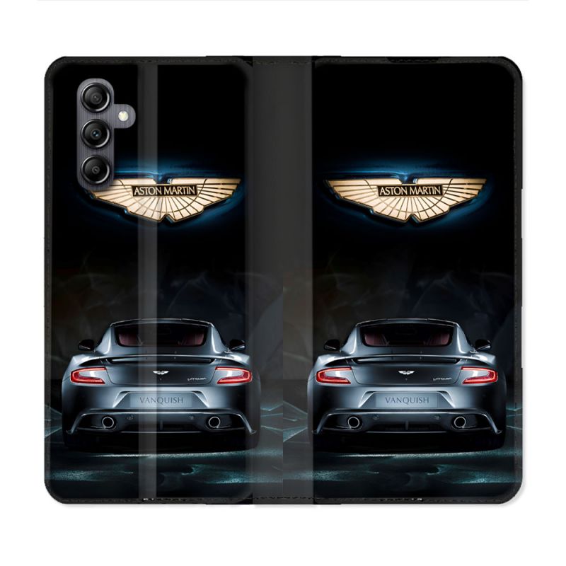 Housse Cuir Portefeuille Pour Samsung Galaxy S24 Aston Martin