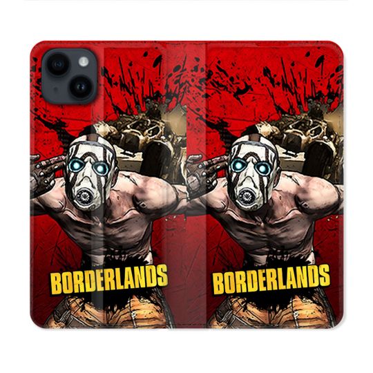 Housse Cuir Portefeuille Pour Iphone 15 Plus (6.7) Borderland
