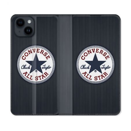 Housse Cuir Portefeuille Pour Iphone 15 Plus (6.7) Converse