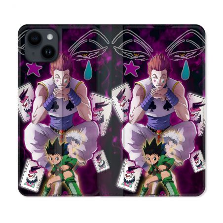 Housse Cuir Portefeuille Pour Iphone 15 Plus (6.7) Manga Hunter X Hunter Hisoka