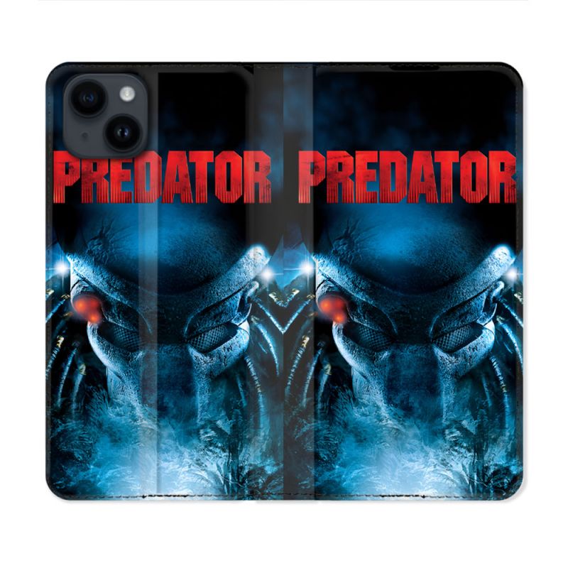 Housse Cuir Portefeuille Pour Iphone 15 Plus (6.7) Predator Affiche