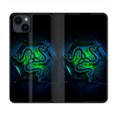Housse Cuir Portefeuille Pour Iphone 15 Plus (6.7) Razer