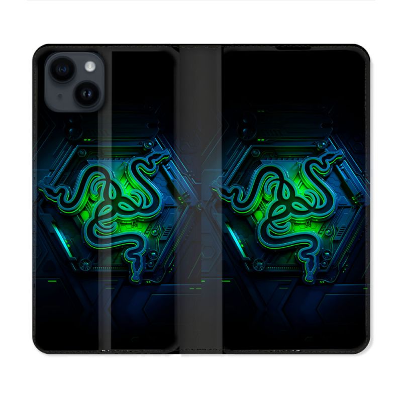 Housse Cuir Portefeuille Pour Iphone 15 Plus (6.7) Razer