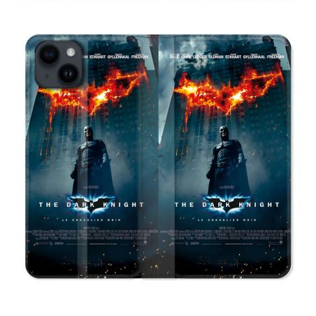 Housse Cuir Portefeuille Pour Iphone 15 Plus (6.7) The Dark Night