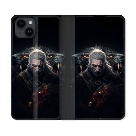 Housse Cuir Portefeuille Pour Iphone 15 Plus (6.7) The Witcher