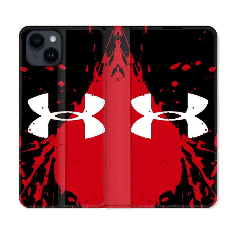 Housse Cuir Portefeuille Pour Iphone 15 Plus (6.7) Under Armour