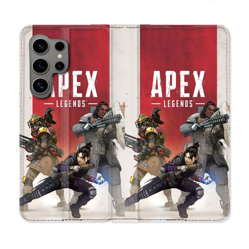 Housse Cuir Portefeuille Pour Samsung Galaxy S24 Ultra Apex