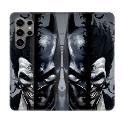 Housse Cuir Portefeuille Pour Samsung Galaxy S24 Ultra Batman Joker