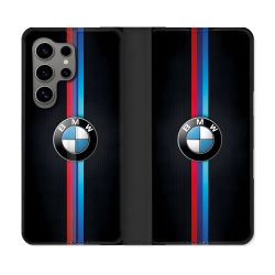 Housse Cuir Portefeuille Pour Samsung Galaxy S24 Ultra BMW Logo