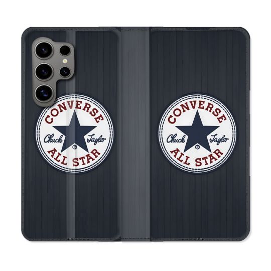 Housse Cuir Portefeuille Pour Samsung Galaxy S24 Ultra Converse