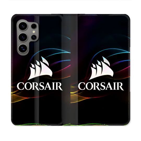 Housse Cuir Portefeuille Pour Samsung Galaxy S24 Ultra Corsair