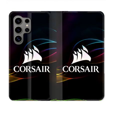 Housse Cuir Portefeuille Pour Samsung Galaxy S24 Ultra Corsair