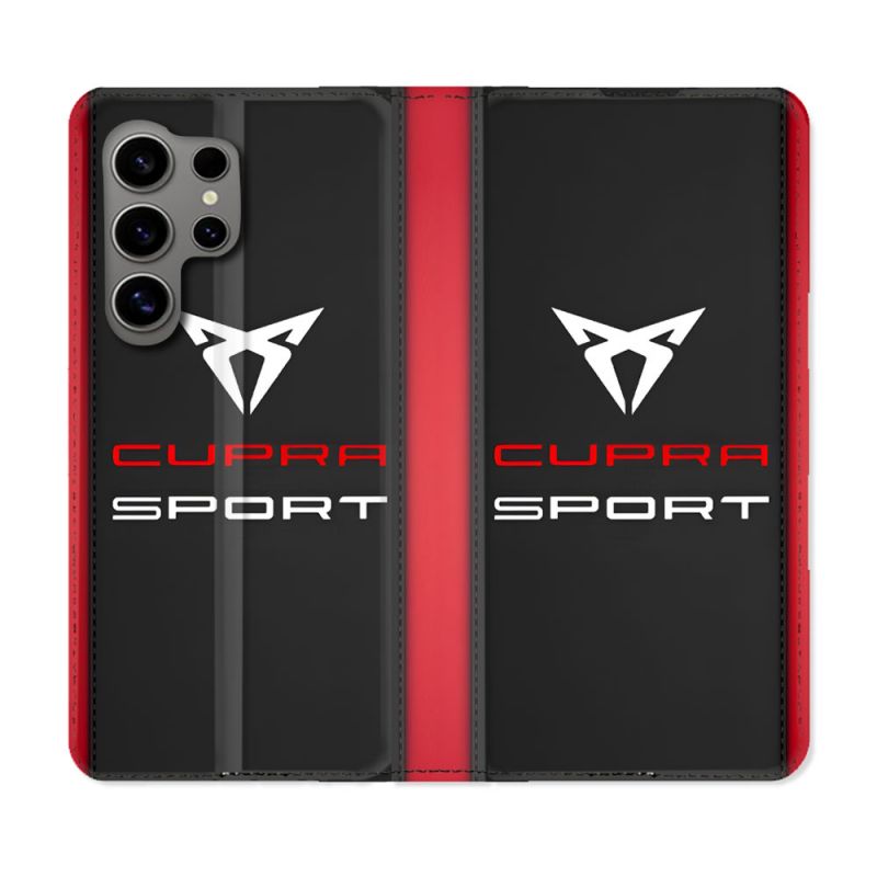 Housse Cuir Portefeuille Pour Samsung Galaxy S24 Ultra Cupra