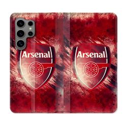 Housse Cuir Portefeuille Pour Samsung Galaxy S24 Ultra Foot Arsenal