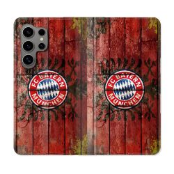 Housse Cuir Portefeuille Pour Samsung Galaxy S24 Ultra Foot Bayern Munich Drapeau