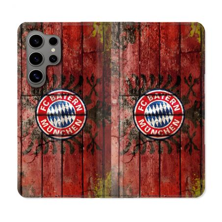Housse Cuir Portefeuille Pour Samsung Galaxy S24 Ultra Foot Bayern Munich Drapeau