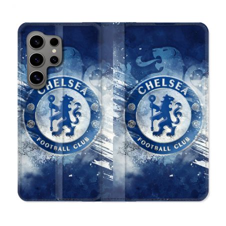 Housse Cuir Portefeuille Pour Samsung Galaxy S24 Ultra Foot Chelsea
