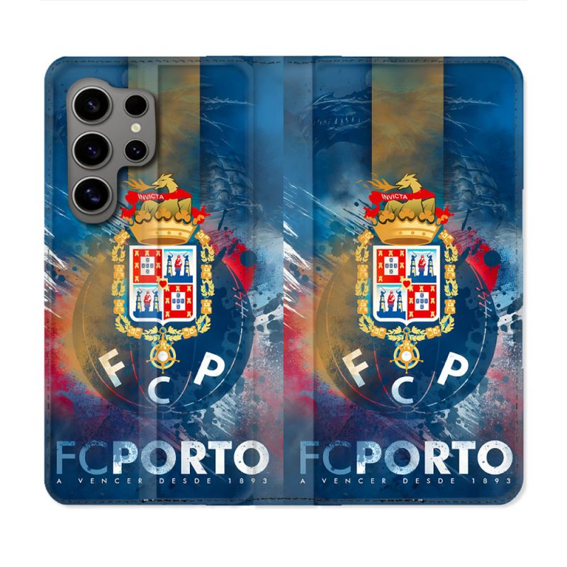 Housse Cuir Portefeuille Pour Samsung Galaxy S24 Ultra Foot FC Porto