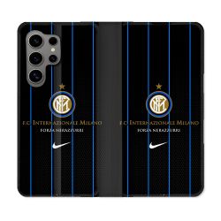 Housse Cuir Portefeuille Pour Samsung Galaxy S24 Ultra Foot Inter Milan