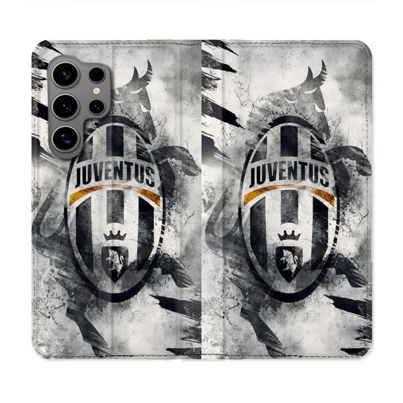 Housse Cuir Portefeuille Pour Samsung Galaxy S24 Ultra Foot Juventus Turin