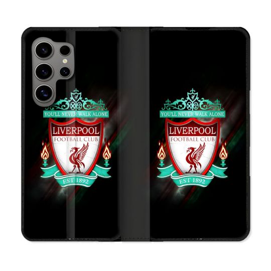 Housse Cuir Portefeuille Pour Samsung Galaxy S24 Ultra Foot Liverpool