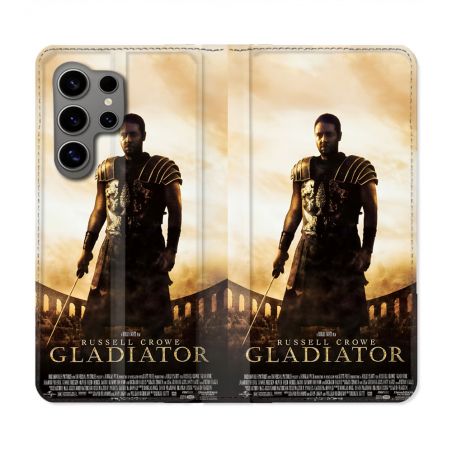Housse Cuir Portefeuille Pour Samsung Galaxy S24 Ultra Gladiator Affiche